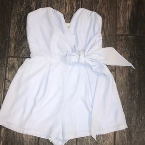 Strapless sweetheart romper